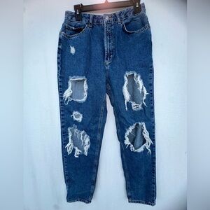 BDG Blue Relaxed Distressed Jeans #A1